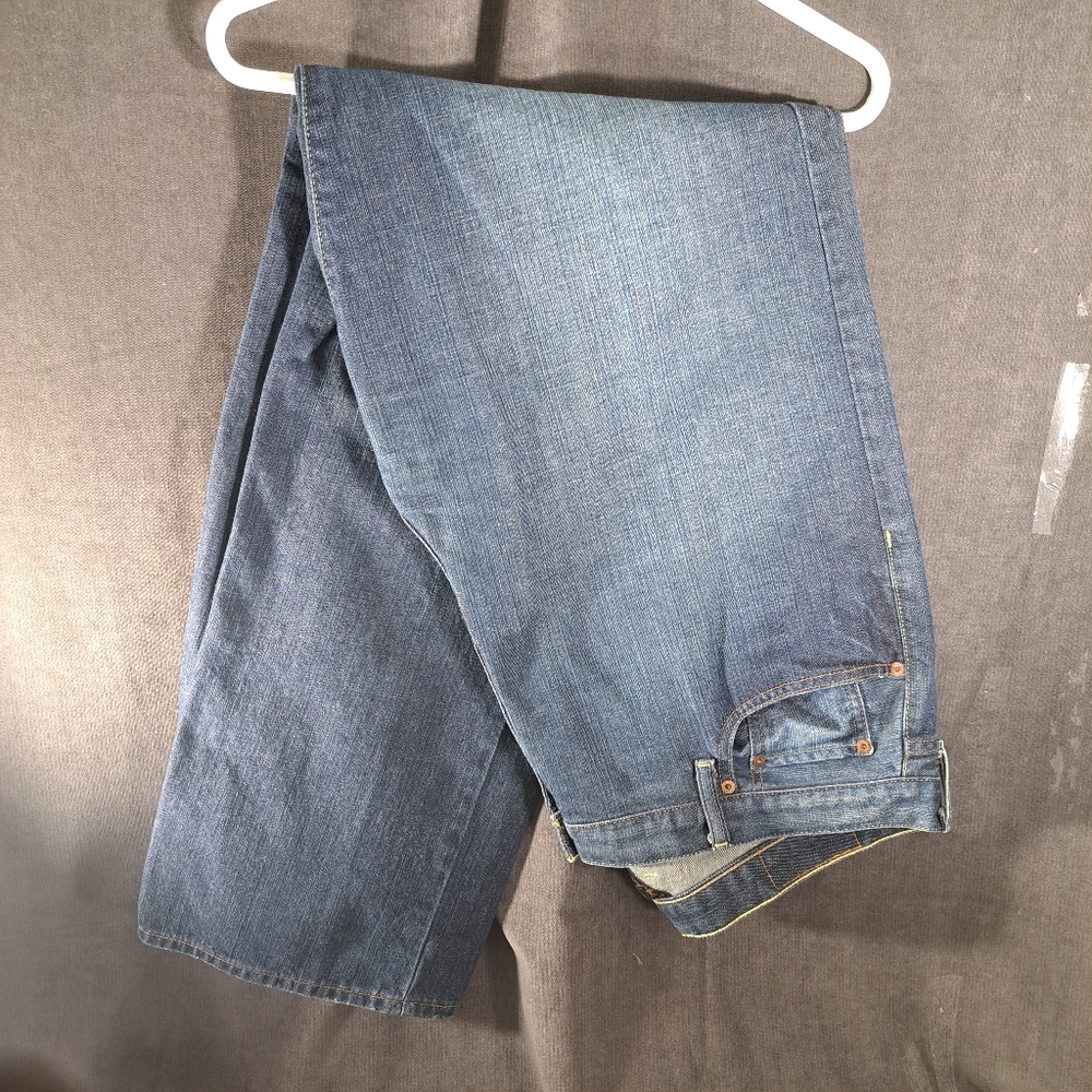 Lucky Brand Y2K Relaxed Fit Straight Wide Leg Blue Jeans VG 40W/34L